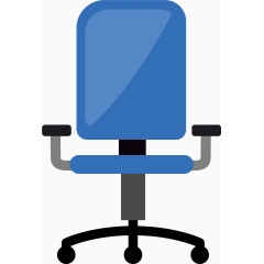 矢量蓝色扁平的椅子