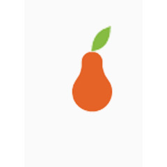 PPT设计橙色梨子小图标