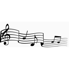 黑色五线谱音符简约