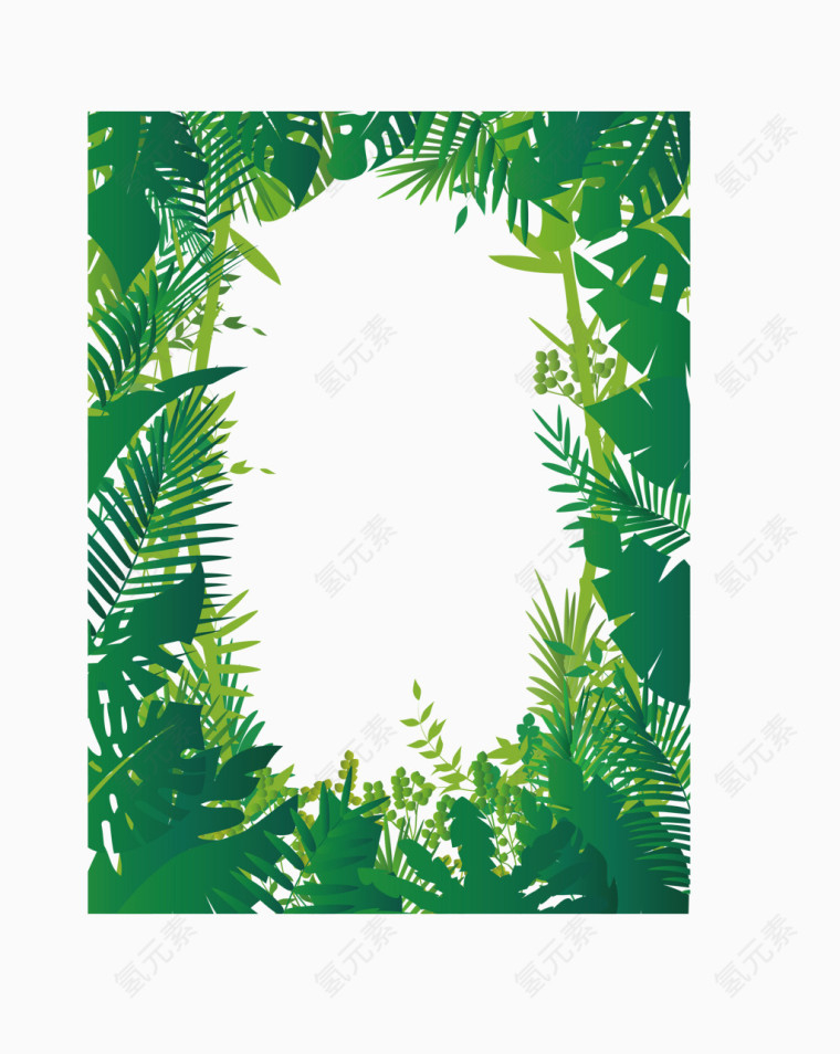 竹林边框矢量