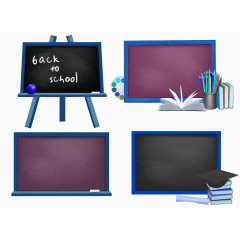 紫色简约黑板装饰图案