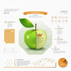 创意苹果信息图矢量素材