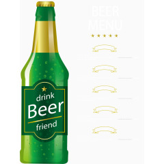 矢量手绘啤酒菜单