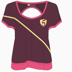 矢量女士睡衣款式图