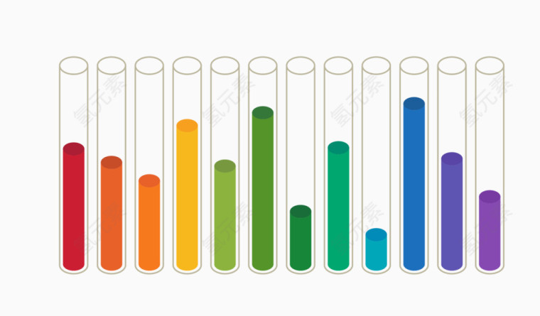 实验试管分布图矢量素材