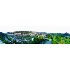 资中县球溪镇全景摄影图片