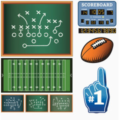 橄榄球元素图案