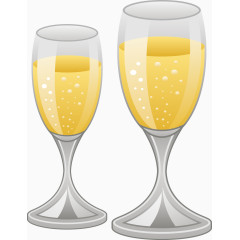 矢量香槟杯