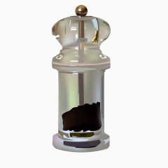 白色玻璃质感厨房调料瓶子