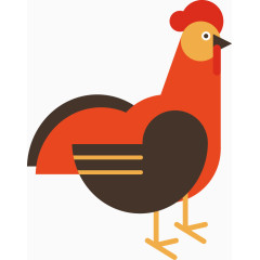 简约鸡图案
