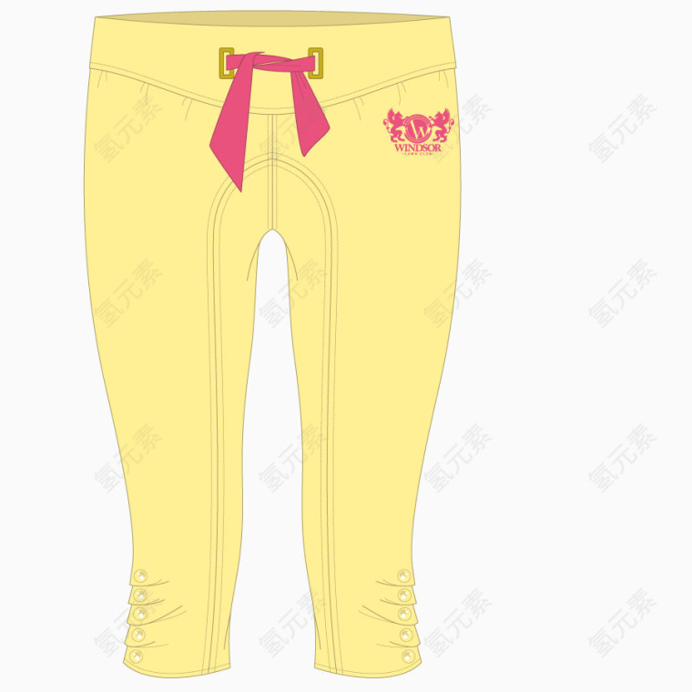 矢量服装打底裤