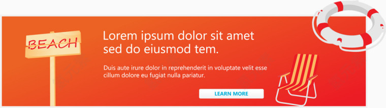 矢量红色横幅主题框