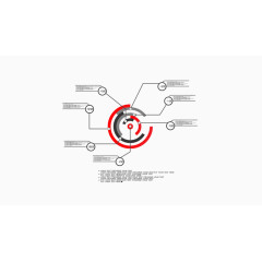 矢量ppt素材纯色数据比例分析圆环