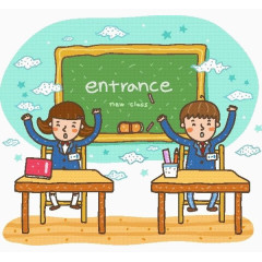 课堂里面上课的学生