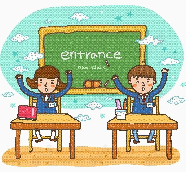 课堂里面上课的学生