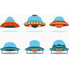 Ufo图标蓝色矢量图