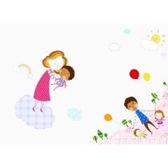 亲子运动玩耍图片素材