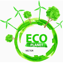 ECO计划海报矢量素材