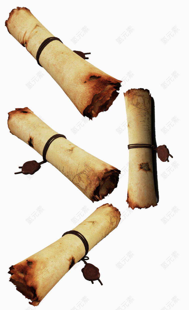 破旧的羊皮纸书信