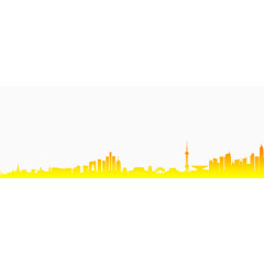 春节城市装饰剪影素材
