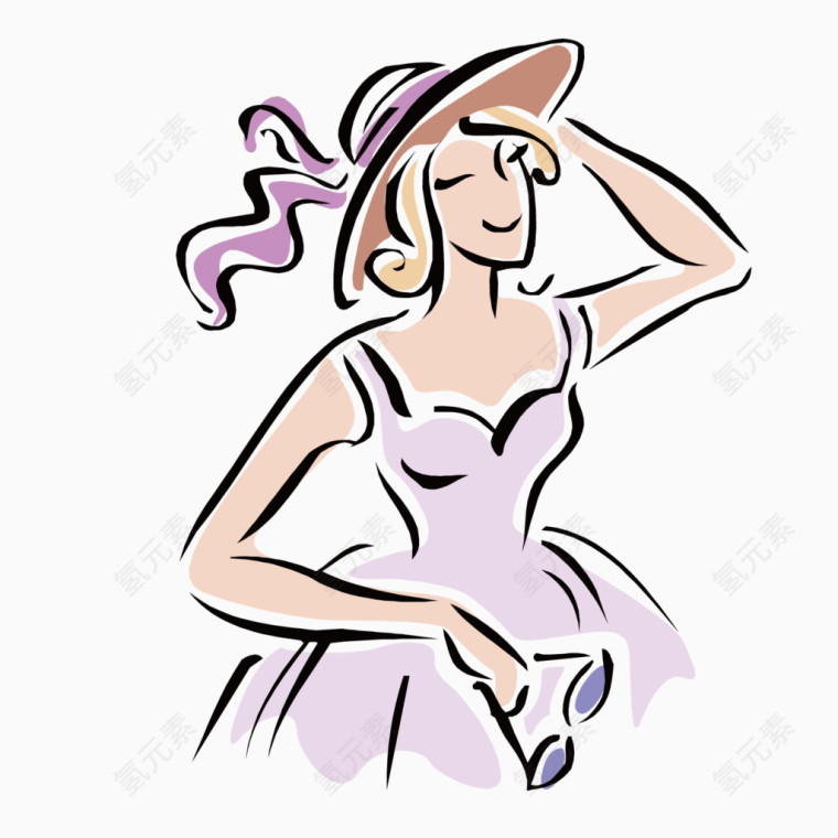 摘掉眼镜远眺的美女