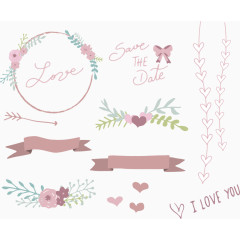 可爱粉色情人节装饰