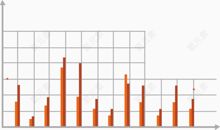 矢量PPT设计条形分布图