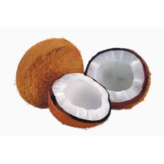 打开的椰子图片背景