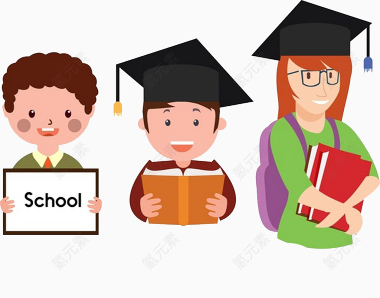 学校元素矢量图