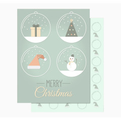 清新圣诞节贺卡矢量素材