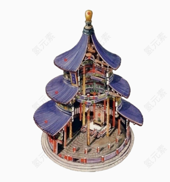 中国风天坛建筑