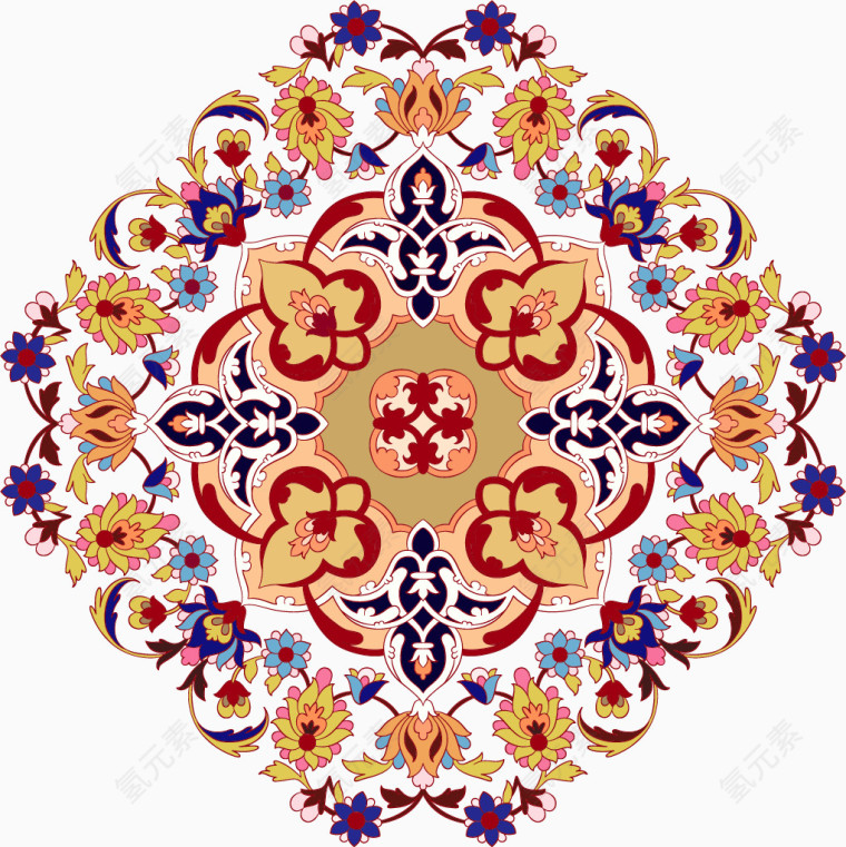 矢量民族风花纹