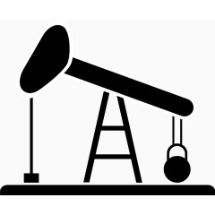 矢量石油砖井机图标8