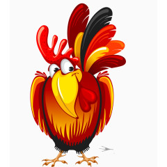 卡通公鸡图画