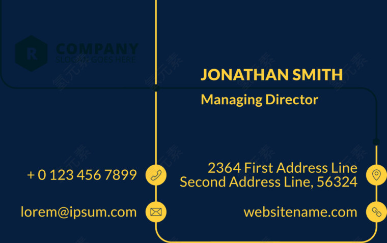 矢量素材名片透明模板联系方式