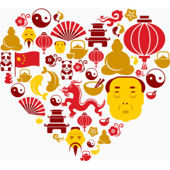 爱心中国元素