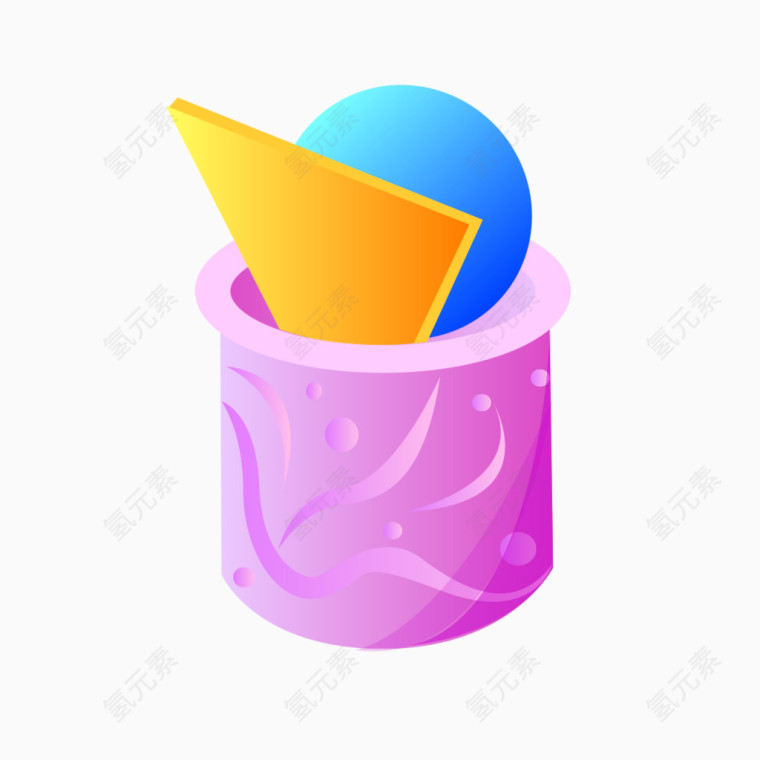 卡通数学笔筒