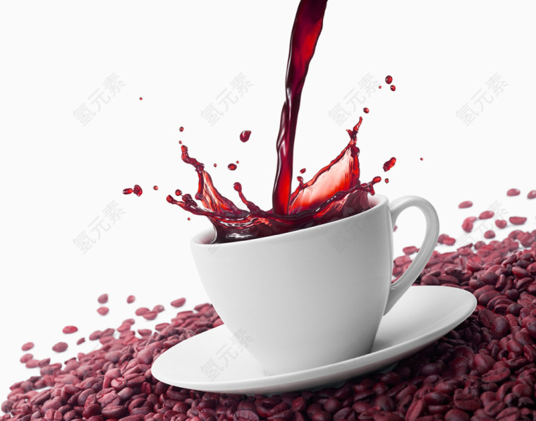 泼洒咖啡饮料广告