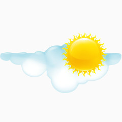矢量太阳云朵