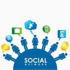 矢量商务人物和图标