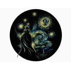 星空梵高插画