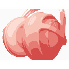 粉色可爱手绘头戴式耳机素材