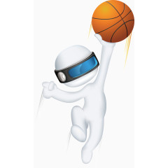 3D小人打蓝球