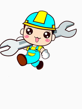 彩色勤劳的工作男孩