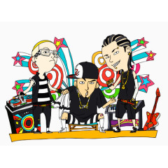 手绘音乐节插画