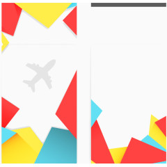 现代几何机票抽奖券矢量图