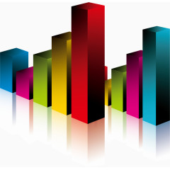 3D立体直方图素材图片