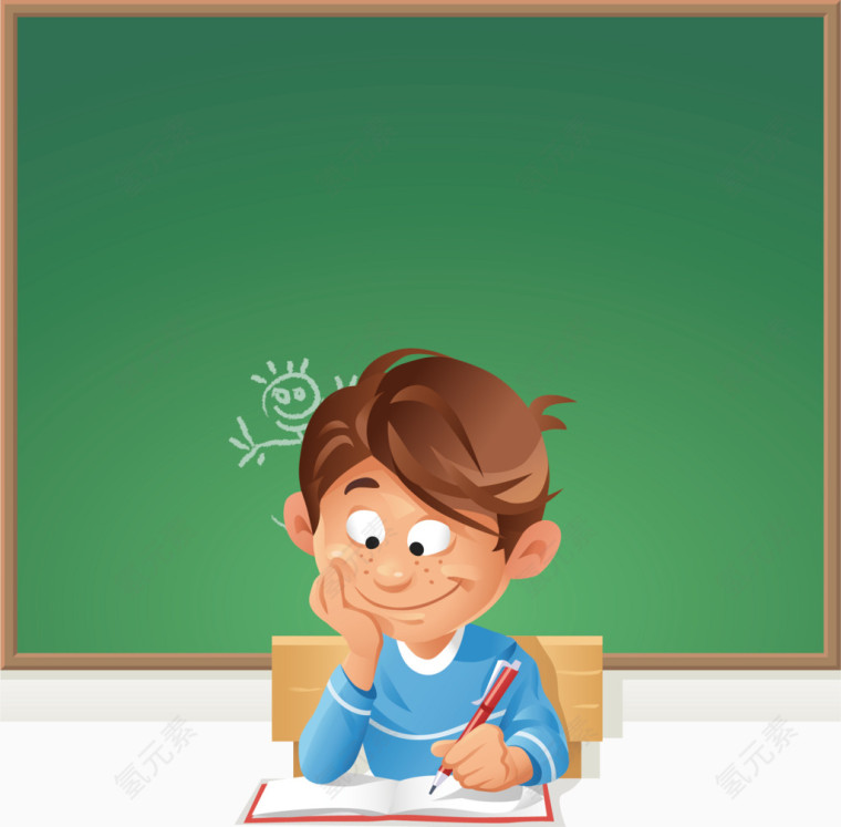 学生黑板矢量课程素材