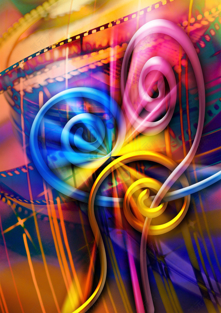 科技未来 炫彩 彩条 唯美