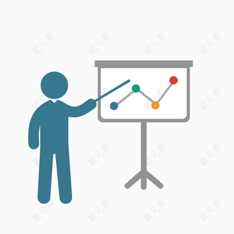 矢量人物讲解素材